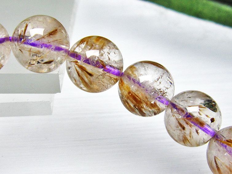 カコクセナイト インクォーツ ブレスレット 10mm [L48-654] 2枚目