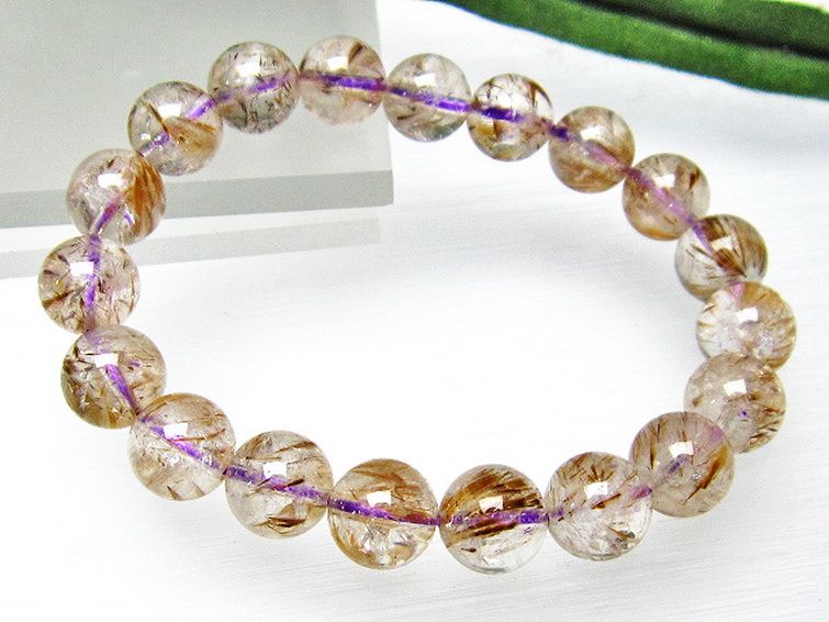 カコクセナイト インクォーツ ブレスレット 10mm [L48-654] 3枚目