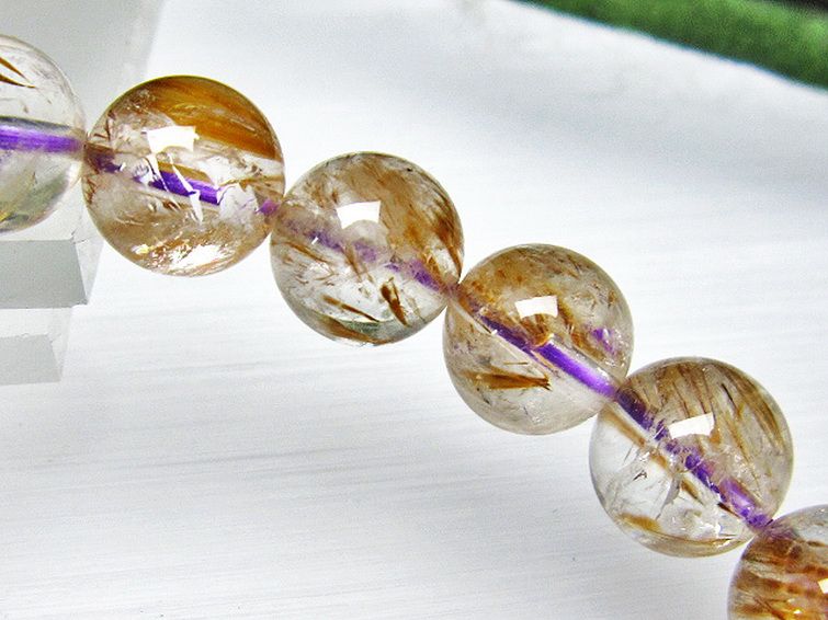 カコクセナイト インクォーツ ブレスレット 10mm [L48-655] 2枚目