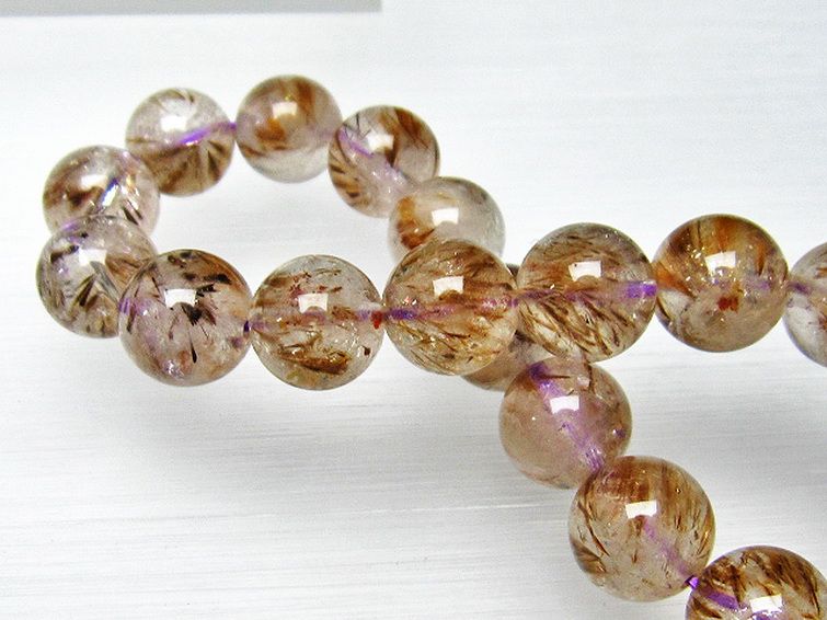 カコクセナイト インクォーツ ブレスレット 10mm [L48-666] 1枚目