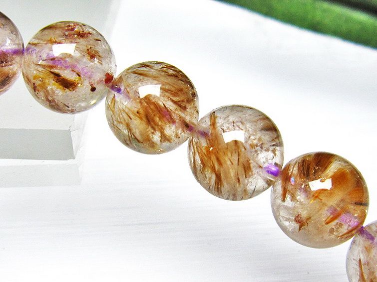 カコクセナイト インクォーツ ブレスレット 10mm [L48-666] 2枚目