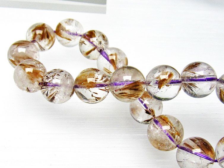 カコクセナイト インクォーツ ブレスレット 11mm [L48-683] 1枚目