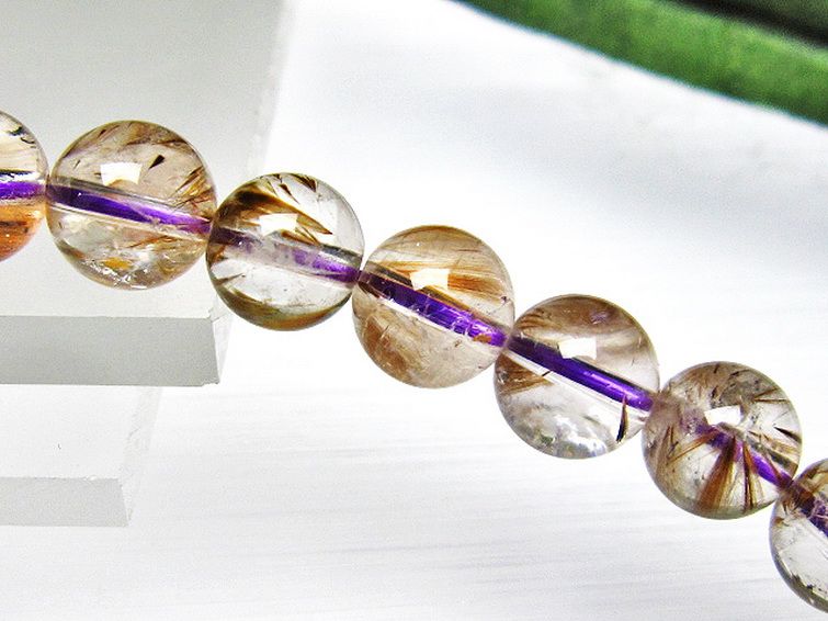 カコクセナイト インクォーツ ブレスレット 8mm [l48-701]