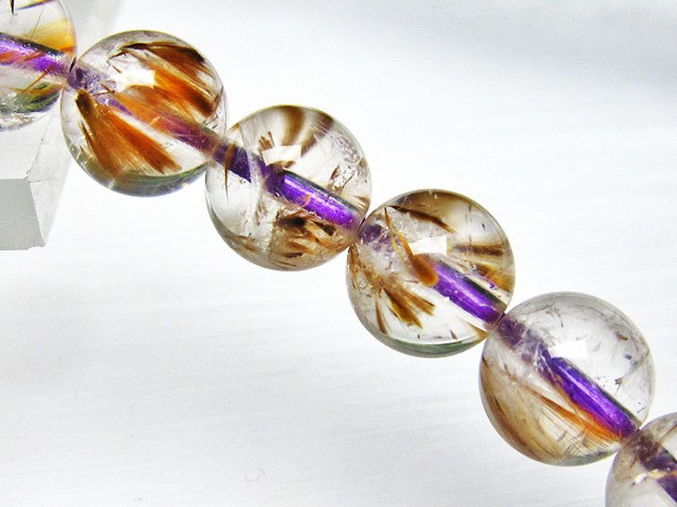 カコクセナイト インクォーツ ブレスレット 8mm [L48-707] 2枚目