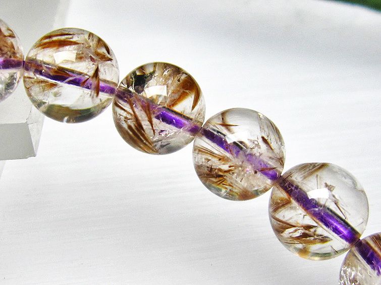 カコクセナイト インクォーツ ブレスレット 9mm [L48-719] 2枚目