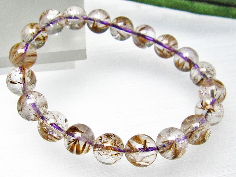 カコクセナイト インクォーツ ブレスレット 9mm [L48-719] 3枚目