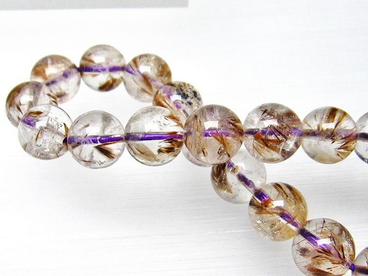 カコクセナイト インクォーツ ブレスレット 10mm [l48-721]