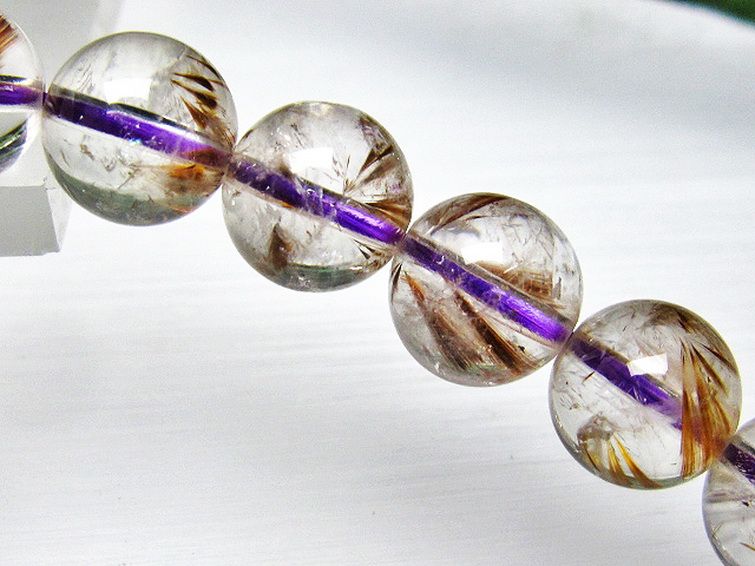 カコクセナイト インクォーツ ブレスレット 10mm [L48-721] 2枚目