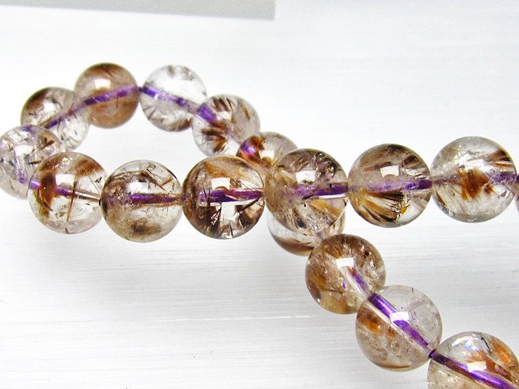 カコクセナイト インクォーツ ブレスレット 10mm [L48-755] 1枚目