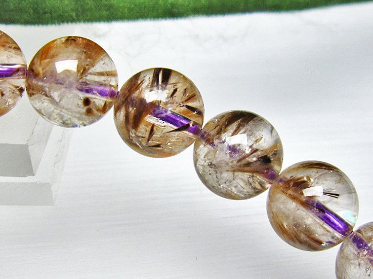 カコクセナイト インクォーツ ブレスレット 10mm [L48-755] 2枚目