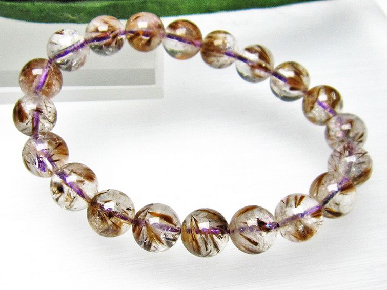 カコクセナイト インクォーツ ブレスレット 10mm [L48-755] 3枚目