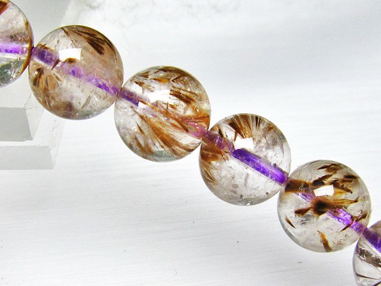 カコクセナイト インクォーツ ブレスレット 10mm [L48-757] 2枚目