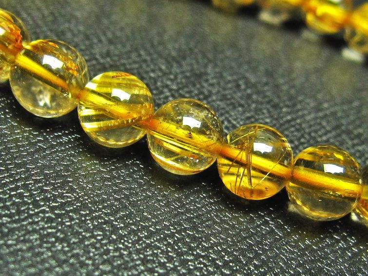 ゴールドタイチンルチル ブレスレット 8mm [L68-1411] 2枚目