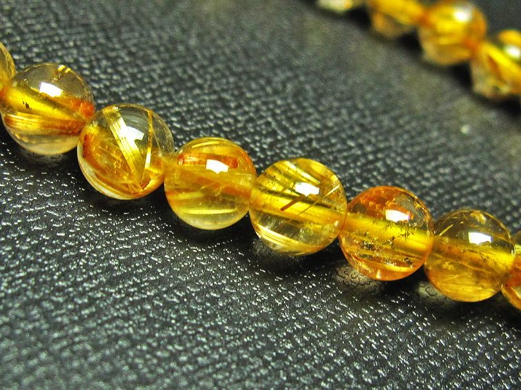 ゴールドタイチンルチル ブレスレット 6mm [L68-1423] 2枚目