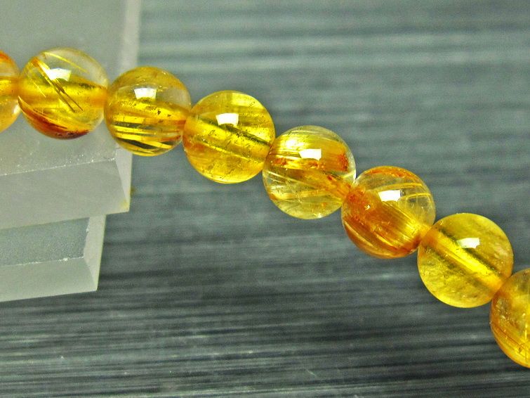 ゴールドタイチンルチル ブレスレット 6mm [L68-1462] 2枚目