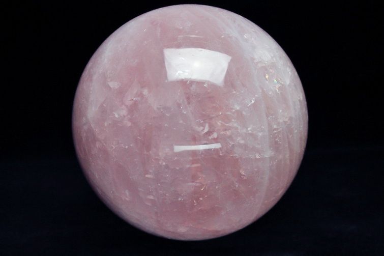 2.1Kg スターローズクォーツ 丸玉 115mm [s9-237]