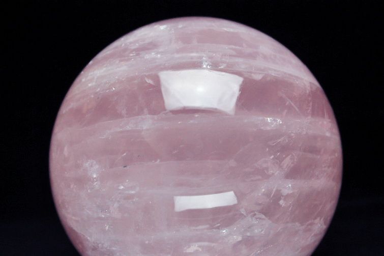 2.4Kg スターローズクォーツ 丸玉 125mm [s9-333]