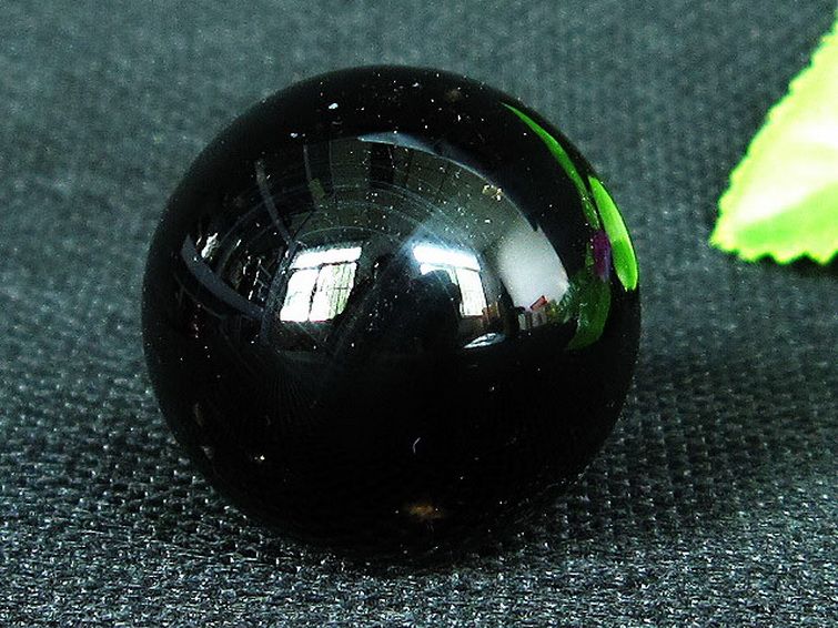 モリオン 純天然 黒水晶 丸玉 27mm [T10-550] 3枚目