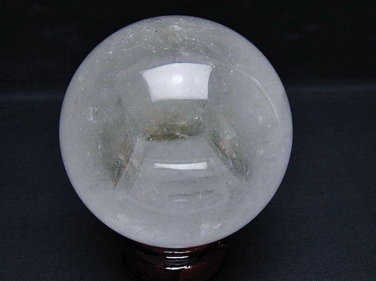 グリーンファントム水晶 丸玉 85mm [t100-4641] 3枚目