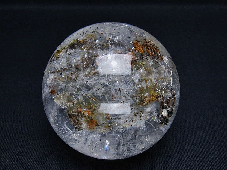 虹入り ガーデン水晶 丸玉 67mm [t100-4684] 1枚目