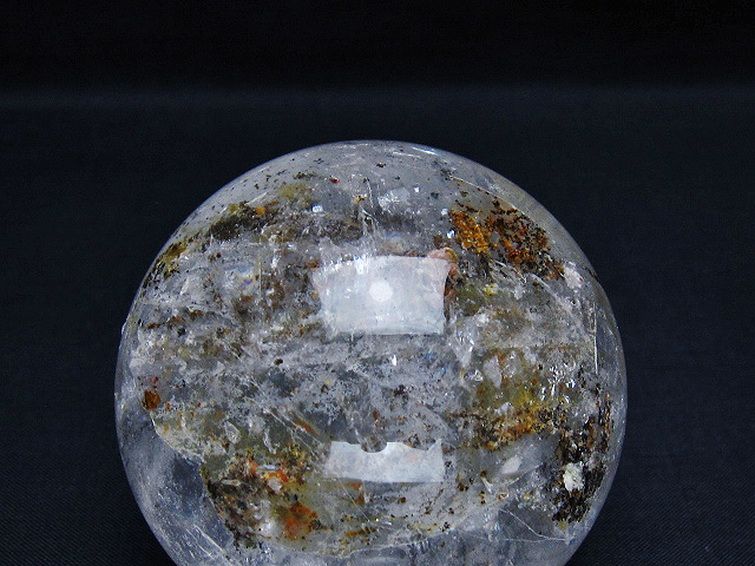 虹入り ガーデン水晶 丸玉 67mm [t100-4684] 2枚目