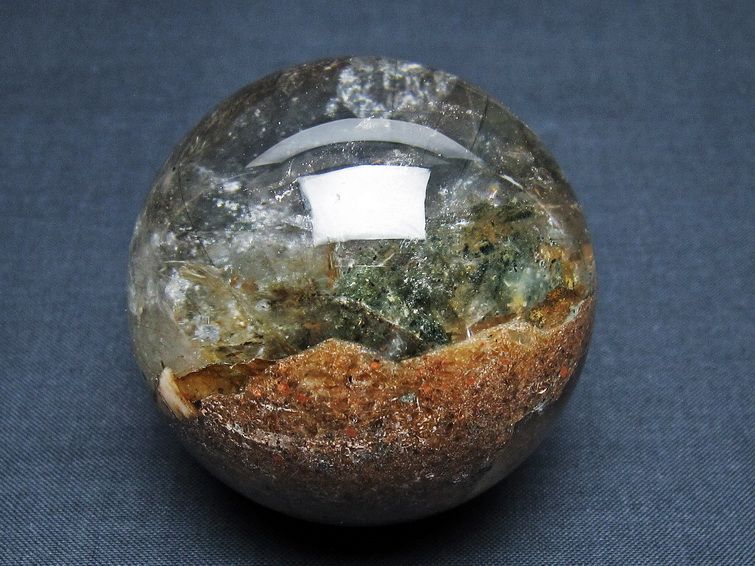 ガーデン水晶ルチル入り 丸玉 59mm [t100-4834] 1枚目