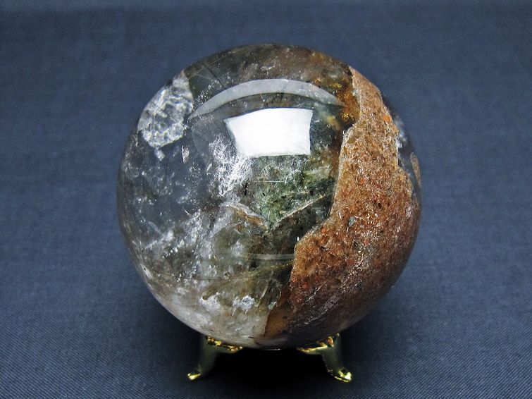 ガーデン水晶ルチル入り 丸玉 59mm [t100-4834] 3枚目