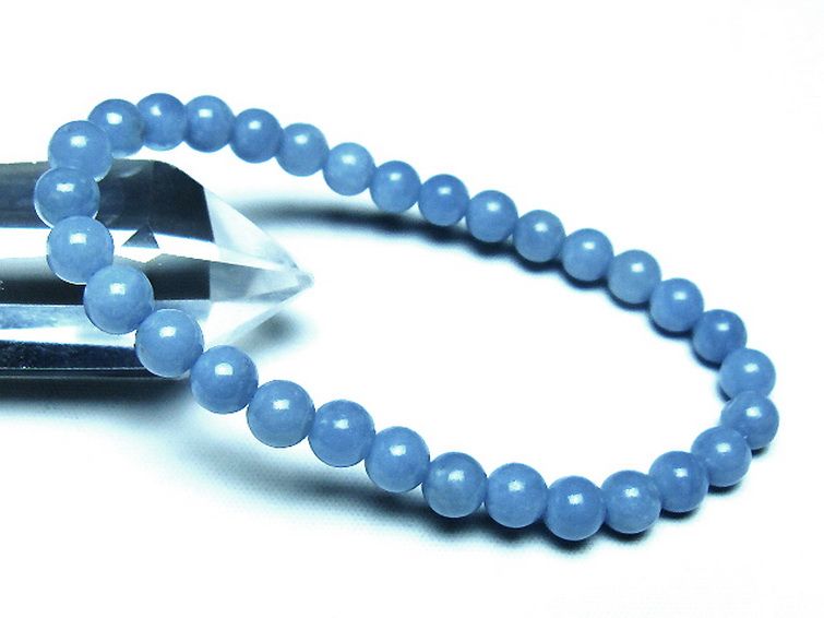 エンジェライト 天使の石 ブレスレット 6mm [t104-3998] 1枚目