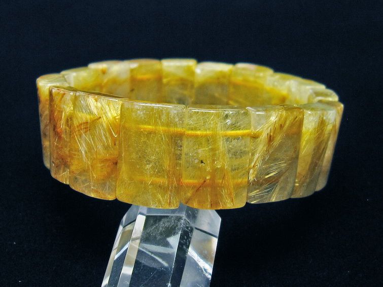 ゴールドタイチンルチル バングル [t107-3652] 1枚目