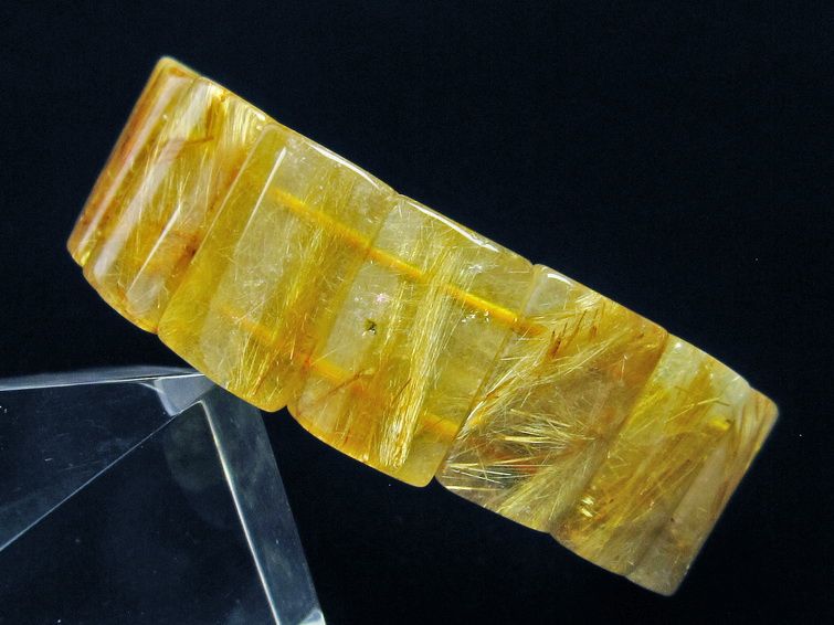 ゴールドタイチンルチル バングル [t107-3652] 2枚目