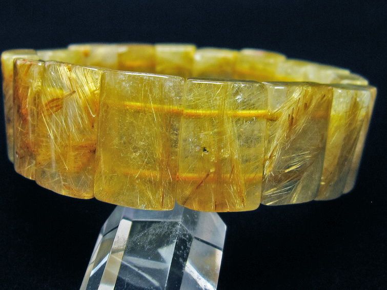 ゴールドタイチンルチル バングル [t107-3652] 3枚目