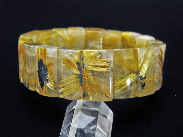 ゴールドタイチンルチル バングル [t107-3724] 1枚目