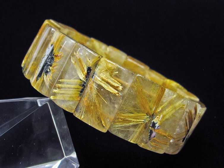 ゴールドタイチンルチル バングル [t107-3724] 2枚目