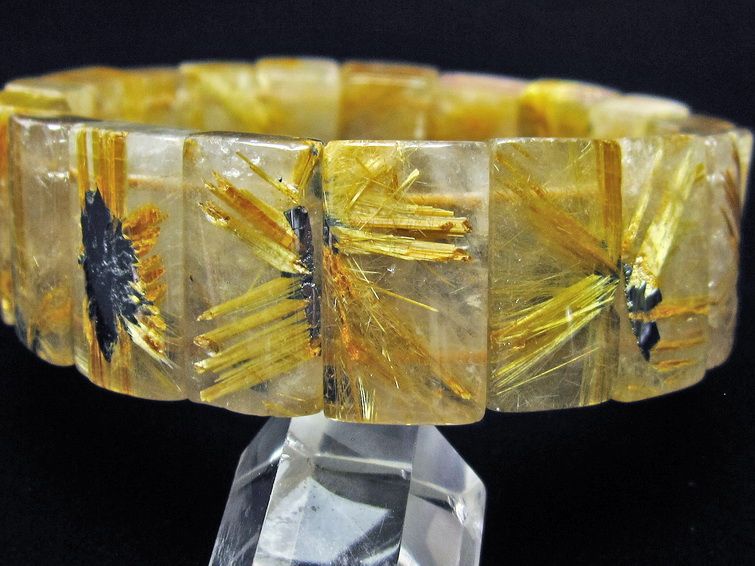 ゴールドタイチンルチル バングル [t107-3724] 3枚目