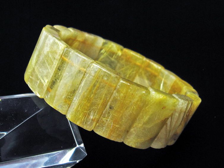 ゴールドタイチンルチル バングル [t107-3762] 1枚目