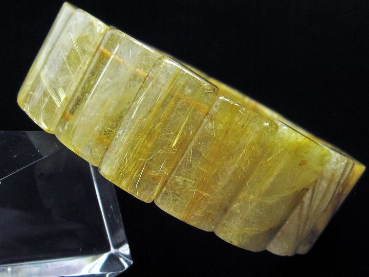 ゴールドタイチンルチル バングル [t107-3762] 2枚目