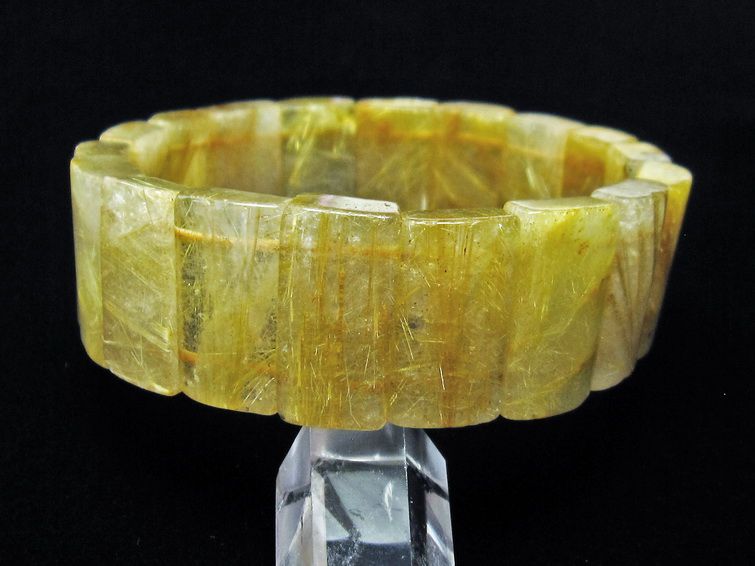 ゴールドタイチンルチル バングル [t107-3762] 3枚目