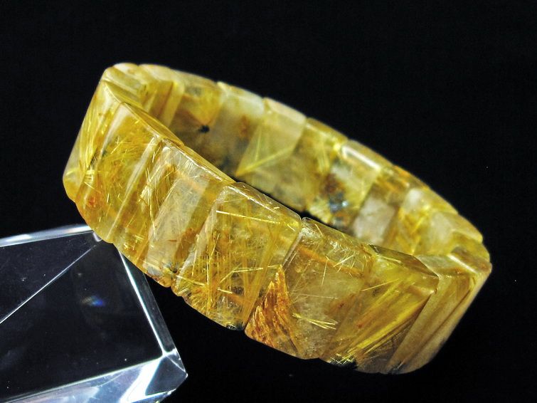 ゴールドタイチンルチル バングル [t107-3789] 1枚目