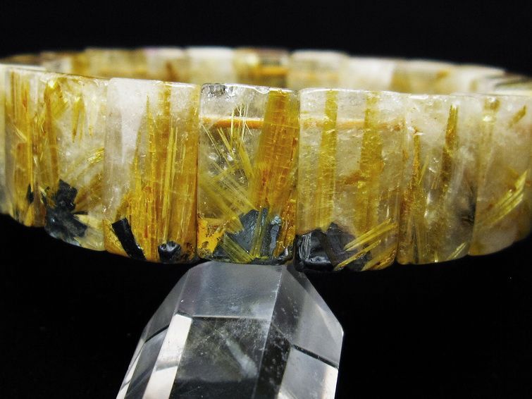 ゴールドタイチンルチル バングル [t107-4252] 3枚目