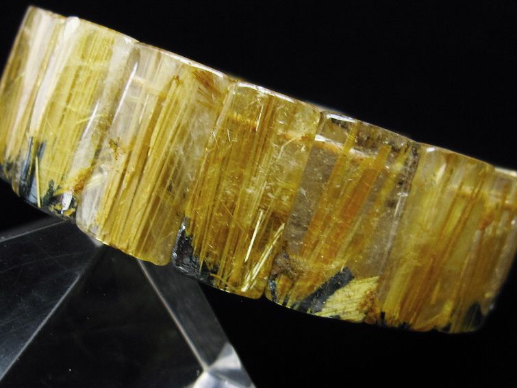 ゴールドタイチンルチル バングル [t107-4285] 2枚目