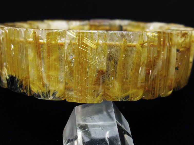 ゴールドタイチンルチル バングル [t107-4285] 3枚目