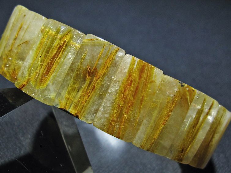 ゴールドタイチンルチル バングル [t107-4450] 2枚目