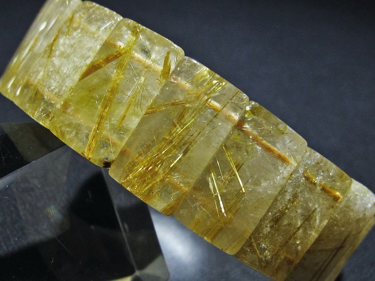 ゴールドタイチンルチル バングル [t107-4454] 2枚目