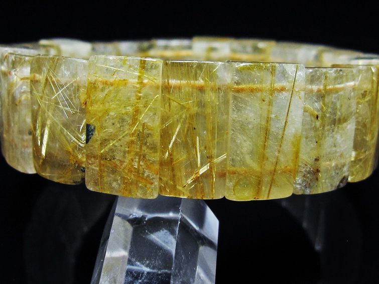 ゴールドタイチンルチル バングル [t107-4454] 3枚目