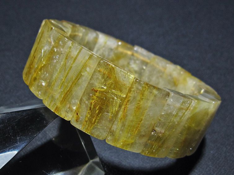 ゴールドタイチンルチル バングル [T107-4457] 1枚目