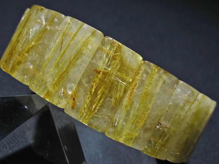 ゴールドタイチンルチル バングル [T107-4457] 2枚目