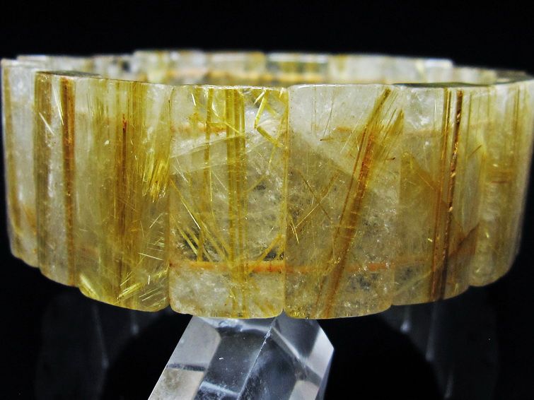 ゴールドタイチンルチル バングル [t107-4465] 3枚目