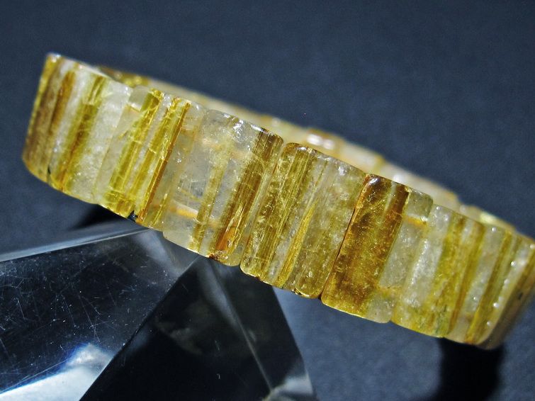 ゴールドタイチンルチル バングル [t107-4476] 2枚目