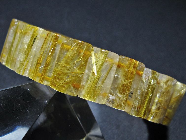 ゴールドタイチンルチル バングル [t107-4486] 2枚目