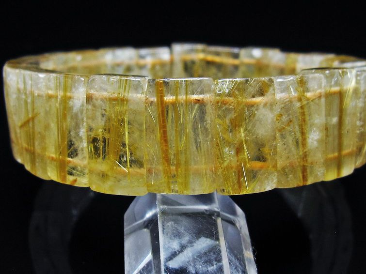 ゴールドタイチンルチル バングル [t107-4493] 3枚目